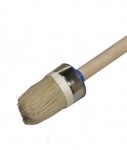 Кисть круглая натуральная щетина деревянная ручка 30мм