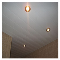 Алюминиевый реечный потолок Перфорированный белый матовый с белой вставкой в комплекте - Размер 1.75 м. x 2 м.