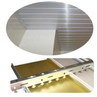 Размер 3 м. x 3 м. - Алюминиевый реечный подвесной потолок 100 AS металлик серебристый