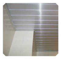 Реечный потолок Cesal для ванной комнаты металлик - Размер 1,5 м. х 2,8 м.
