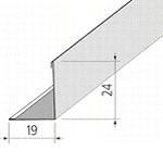 Угол для подвесного потолка Армстронг цвет металик 19 х 24 длина 3м. 1