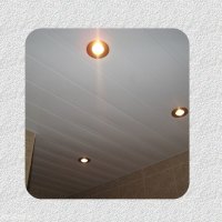 Наборный подвесной потолок Албес для коридора 2,04 х 1,98 м 100 AS белый матовый/хром
