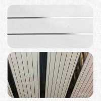 Реечный потолок на балкон белый с зеркальной полосой 0.6х2.8 м