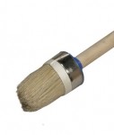 Кисть круглая натуральная щетина деревянная ручка 40мм
