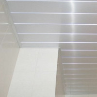 (45_С) Размер 2,1 м. x 1,8 м. - Алюминиевый качественный реечный потолок белый Матовый в комплекте