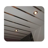 Комплект реечного потолка Албес для коридора 2,2х1,9 м 100AS белый матовый/хром