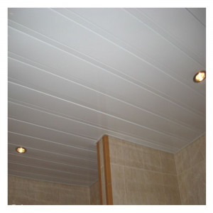 Качественный реечный потолок белый матовый с белой вставкой в комплекте - Размер 2,1 м. x 3,15 м.