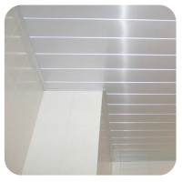 Качественный реечный потолок в комплекте белый матовый - Размер 2,25 м. x 3 м.