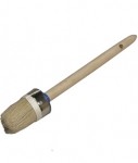 Кисть круглая натуральная щетина деревянная ручка 20мм