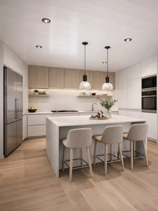 Реечный потолок белый матовый 2,83×3 м — Алюминиевый влагостойкий комплект для ванной и кухни