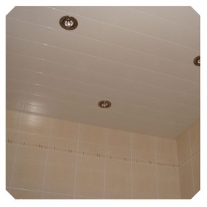Алюминиевый реечный потолок для нестандартных ванных комнат - Комплект 2.1х1.72м