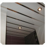 Размер 2.1 м. x 1,5 м. - Алюминиевый качественный реечный потолок белый матовый с хром вставкой в комплекте