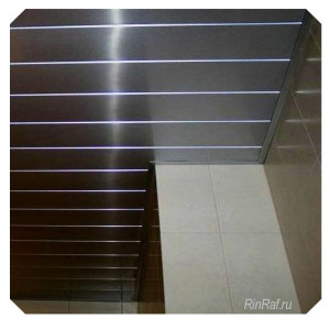 Алюминиевый качественный реечный потолок черный - Размер комплекта 2,05 м. х 2 м.