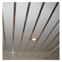 Комплект реечного потолка для ванной 1,5х1,5 м AN85A белый с раскладкой хром