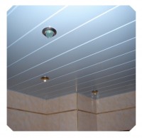 Комплект реечного потолка белый в ванную 1,58 м. x 1,89 м.