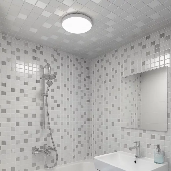 Кассетный потолок Cesal 300×300 Мозаика серебряная B46 — комплект 2.7 × 2.0 м