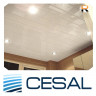 (18_C) Алюминиевые подвесные потолки Cesal Белый Жемчуг в комплекте - Размер 1,69 м. x 1,9 м.
