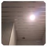 Реечный потолок  белый с хром вставкой 1.17 м x 1.92 м.
