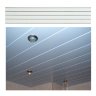 Реечный потолок в ванной - A100AS Набор 2,10 м х 1,85 м Белый жемчуг с полосой