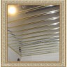 Качественный реечный потолок Cesal супер хром и вставка золото в комплекте- Размер 2,7 х 1,2 м