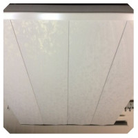 Размер 0,9 м. x 2 м. - Алюминиевый качественный реечный потолок белый мрамор в комплекте