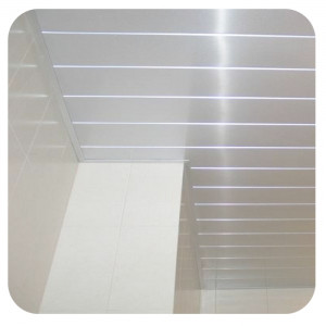 (1_BL) Реечный потолок белый матовый на балкон в комплекте - Размер 6 м. x 1.3 м.