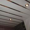Качественный реечный потолок белый матовый с хром вставкой в комплекте - Размер 2,8 м. х 3 м.