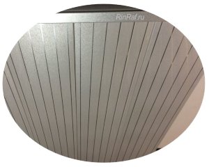 Албес потолок металлик серебристый c хром полосой 2,5х2,5 м полный набор