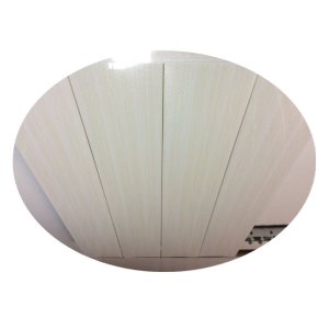Реечный потолок Албес - Светло-бежевый штрих на белом 3000x200