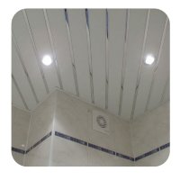 Комплект реечного потолка Албес для туалета 1,88 х 0,9 м 100 AS белый матовый/хром