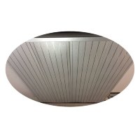 Реечный потолок Албес - Серебристый металик с металлической полосой 4000x200