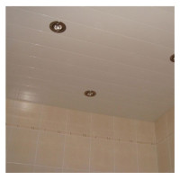 Подвесной реечный потолок в комплекте белый матовый в ванную - Размер 2,35 м. x 1,75 м.