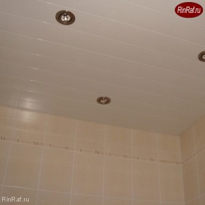 Реечный потолок Cesal для ванной комнаты белый жемчуг - Размер 1,8 м. х 1,75 м.