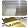 (104_С) Размер 1,8 м. x 2,2 м. - Качественный реечный потолок Cesal Металлик серебристый