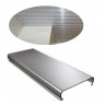 Алюминиевый реечный потолок металлик серебристый в комплекте - Размер 1.38 м. x 1.45 м