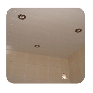 Реечные потолки на кухню избранная комплектация RinRaf 1,95x1,95 м белый матовый