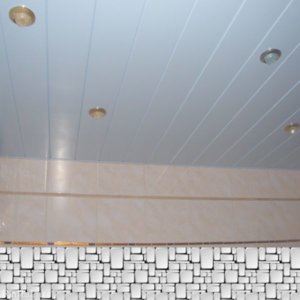 Размер 2,92 м. х 2.92 м. - Реечный потолок комплект 150 белый глянец/без вставки