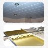 Реечный подвесной потолок для лоджии белый матовый -  комплект 1.3х2.8 м