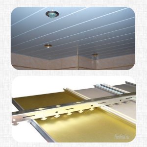 Реечный подвесной потолок для лоджии белый матовый -  комплект 1.3х2.9 м