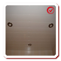 Качественный реечный потолок в комплекте белый матовый в ванную - Размер 4,95 м. x 2 м.