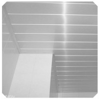 Качественный реечный потолок белый матовый в комплекте - Размер 2,95 м x 1.84 м.