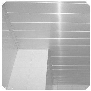 Качественный реечный потолок белый матовый в комплекте - Размер 2,95 м x 1.84 м.