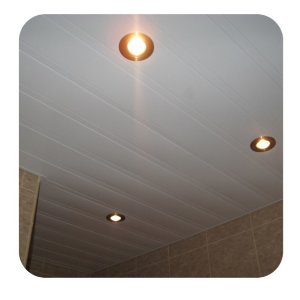 Комплект реечного потолка Албес для туалета 1,72х1 м 100AS белый матовый/белый