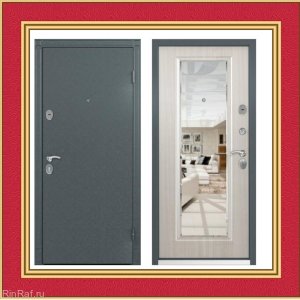 Дверь Торэкс СТЕЛ-05 с зеркалом, цвет "Белый перламутр"