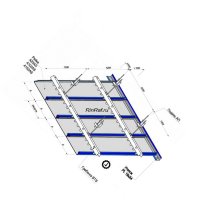 Реечный подвесной потолок Албес - Белый жемчуг с металлической полосой 3 м x 2