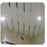 (110_С) Размер 1,8 м. x 1,8 м. - Качественный реечный потолок Cesal Белый матовый с хром вставкой в комплекте