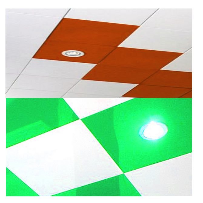 Кассетный потолок Cesal Standart Line T-15 Металлик серебристый 3313 595х595 мм