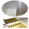 (1041_С) Размер 3 м. х 3 м. - Подвесной алюминиевый реечный потолок металлик серебристый