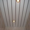 Комплект потолка реечного 1.32х0.9 метра - Цвет белый с металлик вставкой