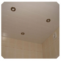 Подвесной реечный алюминиевый потолок для ванны - Белый 1.24 м x 2 м.